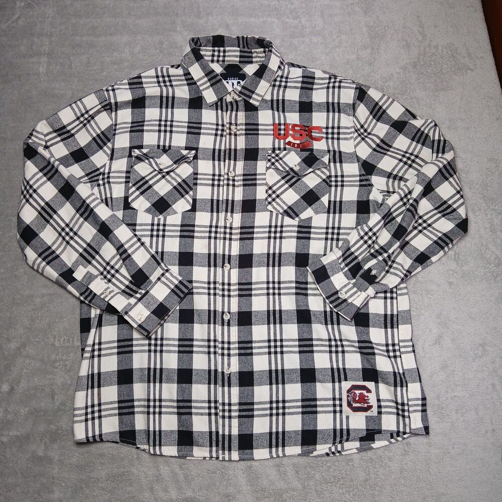 Darius Rucker South Carolina Gamecocks Flannel Shirt XL USC Tailgate Luxe Vibe